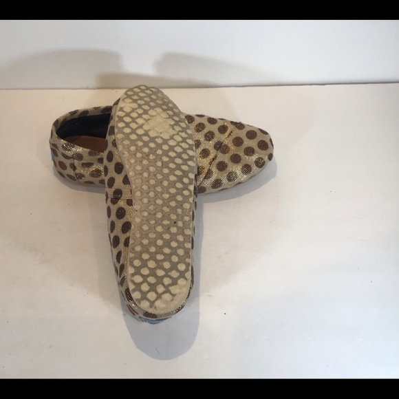 TOMS POLKA DOT METALLIC SLIP ON FLATS SZ 7.5 - Picture 12 of 12
